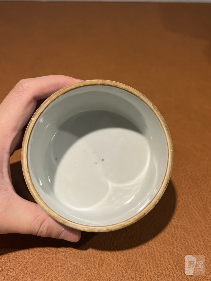 明崇祯 青花高仕人物纹琴炉 - 图7
